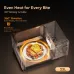 Transparent illustration of Oraimo InfiWave Oven showing 360° rotating turntable for even heating of food.