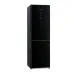 Front view of Hitachi R-BG410P6PBX (GBK) Refrigerator with sleek black two-door design and vertical control panel.