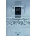 Interior view of Hitachi R-BG410P6PBX (XGR) Refrigerator showing Dual Fan Cooling panel and organized storage racks.