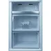 Empty compartment of Hitachi R-BG410P6PBX (XGR) Refrigerator with shelves and ice tray on middle shelf.