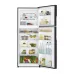 Open Hitachi R-VG490P8PB (KD) (XRZ) Refrigerator showing fridge shelves, drawers, door bins, and freezer compartments.