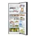Open view of Hitachi R-VGY490PB0 Refrigerator fully stocked with fresh produce, beverages, and frozen items.