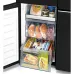 Freezer section of Hitachi R-WB640PPB1 (GCK) Refrigerator with drawers holding bread, meat, fish, and boxed frozen foods.