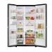 LG TMF VCM 2B257EMCX-VS6 694L Refrigerator with doors open, displaying organized food and beverage storage.