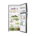 Fully open interior view of the Samsung RT65K7058BS/D2 620L Twin Top Mount Refrigerator displaying organized food storage.