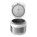 Open lid front view of the Philips HD3170/62 Mini Rice Cooker displaying the inner cooking pot and lid interior.