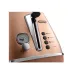 Delonghi Distinta CTI2103.CP 900W Metallic Toaster close-up copper finish dial and control buttons
