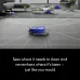 Navigation view of the Dyson 360 Vis Nav Robot Vacuum Cleaner mapping room layout with visible grid scanning lines.