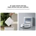 Docking station view of Xiaomi H40 Robot Vacuum Cleaner with 4L dust bag auto-collection system for hands-free cleaning.