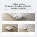 Feature view of Xiaomi S40 Robot Vacuum Cleaner shows multiple sensors, step detection, auto-docking, and threshold crossing.