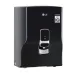 Front studio view highlighting black finish of LG WW131NF RO + Carbon Filter 8L Water Purifier.