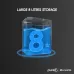 Front 3D illustration view of Pureit Marvella 8 Liter Water Purifier highlighting 8-liter tank capacity.   