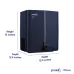 Front three-quarter view of Pureit Wave RO+MF 6 Liter Water Purifier displaying height, width, and depth dimensions.