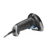 Side view of Winson WNI-S011 Barcode Scanner with ergonomic grip, blue trigger, and wired cord extending from base.