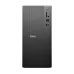 Front view of Dell Pro Tower Essential QVT1260 Brand PC with striped panel, Dell logo, power button, and multiple ports.