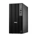 Front view of Dell tower PC with vertical grille design, power button, USB ports, audio jack, and modern minimalist look