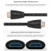 Close-up of DTECH DT-H008 10M HDMI Cable with matte finish, ergonomic design, and gold-plated connectors.