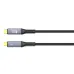 Close-up of LDNIO TC11C Type-C cable connectors with metal shell, braided wire and high-speed 240W charging support
