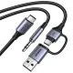 Ugreen CM772 Type-C to Type-C, Type-A & 3.5mm Male Charging & Audio Cable #45009
