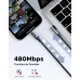 480 Mbps Data Transfer of UGREEN L536 Type-C to Type-C Right Angle 1m Cable #85225