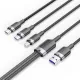 Vention CTRBG 1.5M 120W 3-in1 USB to Type-C & Lightning & Micro-B Cable