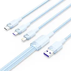 Vention CTRLG 1.5M 120W 3-in-1 USB to Type-C & Lightning & Micro-B Cable