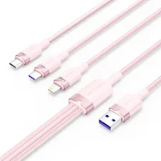 Vention CTRPG 1.5M 120W 3-in-1 USB to Type-C & Lightning & Micro-B Cable