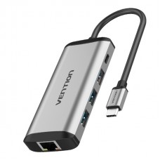 Vention TGDHB Type-C to USB 3.0, RJ45 Gigabit, PD Hub