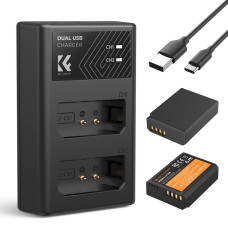 K&F Concept LP-E10 Dual Camera Battery with Dual Charger