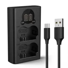 K&F Concept NP-W235 Dual Slot Battery Charger with Type-C Cable