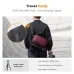 Image showing a man carrying a burgundy K&F Concept KF13.157V7 bag with a tripod strapped underneath.