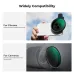 Promotional view of K&F Concept ND2-32 67mm clip-on phone camera lens filter kit showing wide compatibility.