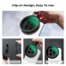 Lifestyle view of K&F Concept ND2-32 67mm clip-on phone camera lens filter being attached to a smartphone.