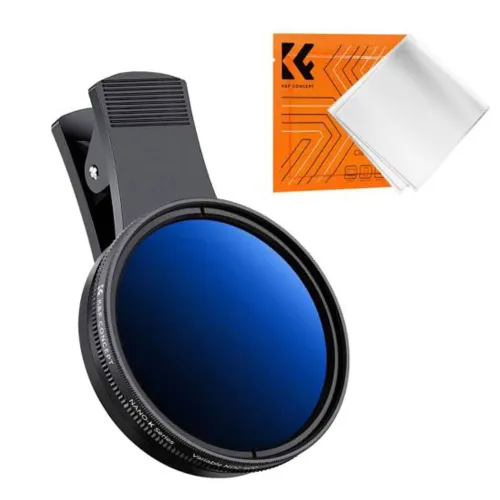 K&F Concept ND2-400 52mm Clip-on Phone Camera Lens Filter Kit Adjustable Neutral Density Filter Compatible