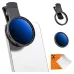 Front angle view of K&F Concept ND2-400 52mm clip-on phone camera lens filter attached to a smartphone.