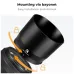 Close-up angled view highlighting bayonet mount installation of K&F Concept KF03.111 Canon ET74B Lens Hood.