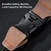 Close-up macro view showing Duraflex safety buckle of K&F Concept KF13.115 Adjustable Camera Strap (32mm).