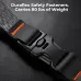 Close-up macro view showing Duraflex safety fastener buckle of K&F Concept KF13.116 Camera Wrist Strap