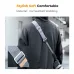 Back lifestyle view showing photographer wearing K&F Concept KF13.132 Adjustable Camera Strap with an inset view of strap buckle.