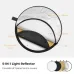 Front view diagram displaying the five color surfaces of K&F Concept KF18.0001 56cm 5 in 1 Circular Lighting Reflector.