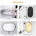 Four-panel setup collage showing usage angles of K&F Concept KF18.0011 100x150cm 5 in 1 Rectangular Lighting Reflector.