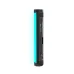 Front view of slim Ulanzi VL110 RGB tube light standing upright with a glowing colored strip