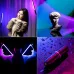 Close product view of Ulanzi VL119 RGB Handheld Light Wand with water droplets and glowing color effect