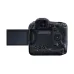 Rear view of the Canon EOS R3 pro camera with the articulated screen flipped out to the side.