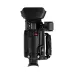 Top view of Canon XA75 Professional Camcorder with opened LCD screen and professional handle design.