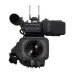 Front view of the black JVC GY-HC900C20 broadcast camcorder with a large lens and controls on top.