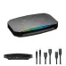 AVerMedia GC553G2 Capture Card with RGB strip, labeled ports, and included HDMI and audio cables.
