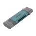 Onten OTN-CR532 Type-C & USB-A Card Reader shown in a clean product view highlighting its dual connector metal design.