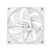 Front view of DeepCool FT14 WH Casing Fan with printed model details on hub and LED control markings.