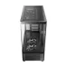 Angled view of Antec C6 Curve Air Casing with tempered glass panels and multiple cooling fans for airflow management.
